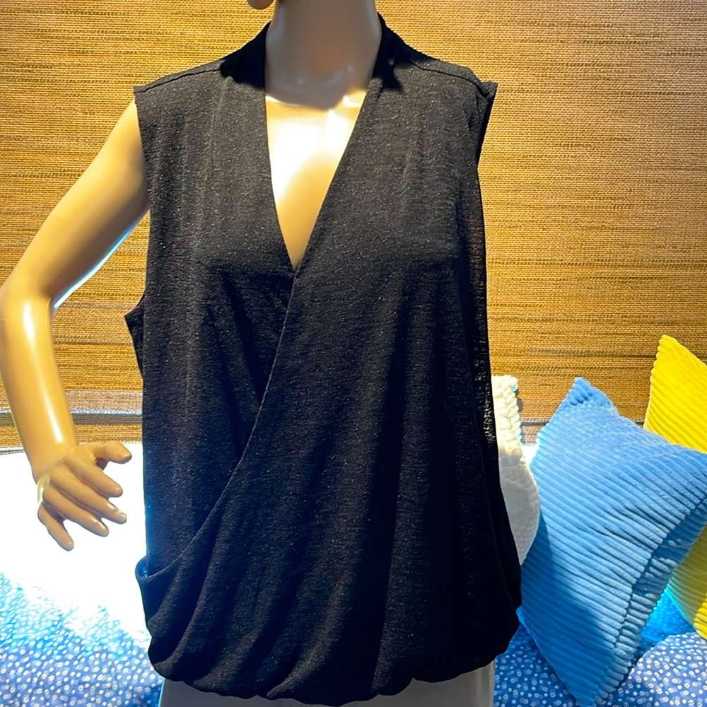 Liz Claiborne Black Sleeveless Evening Out Top - New